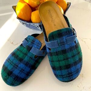 Sundance Catalog Echo plaid mules, shoes, slippers Euro size 40 US 9.5